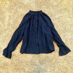 Women’s Navy Shein Curve Blouse